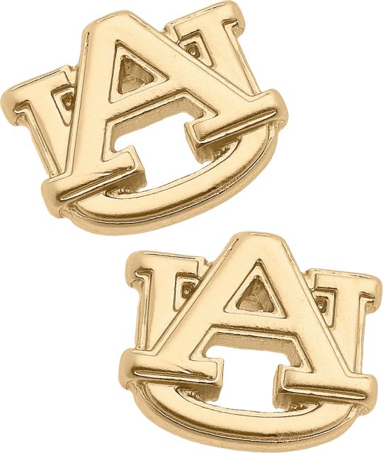 Auburn Tigers Women's Auburn Tigers 24K Gold Plated Stud Earrings