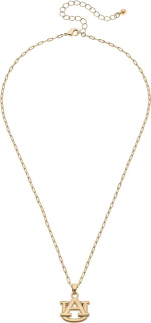 Auburn Tigers Women's Auburn Tigers 24K Gold Plated Pendant Necklace