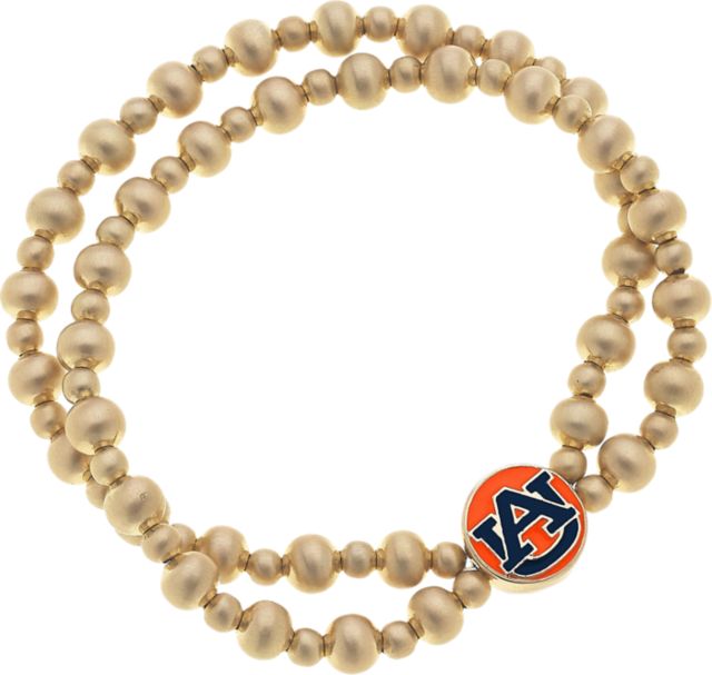 Auburn Tigers Women's Auburn Tigers 2-Row Ball Bead Stretch Bracelet