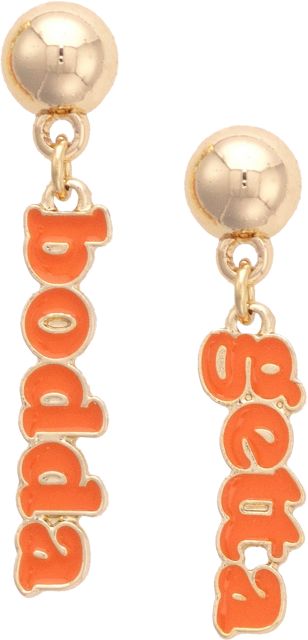 Auburn Tigers Women's Auburn Tigers Slogan Earrings in Orange/Shiny Gold