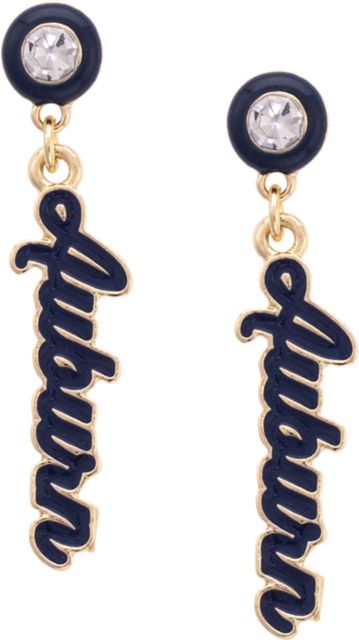 Auburn Tigers Women's Auburn Tigers Autograph Enamel Earrings in Navy