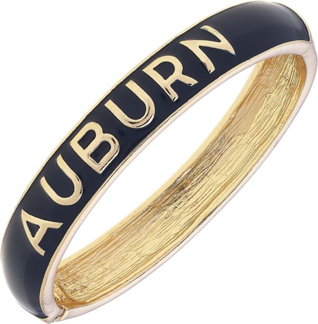 Auburn Tigers Women's Auburn Tigers Sculpted Enamel Hinge Bangle in Navy