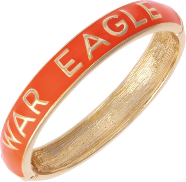 Auburn Tigers Women's Auburn Tigers Sculpted Enamel Hinge Bangle in Orange