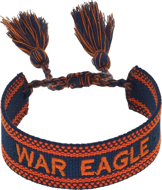 Auburn Tigers Women's Auburn Tigers Woven Tassel Bracelet in Navy/Orange