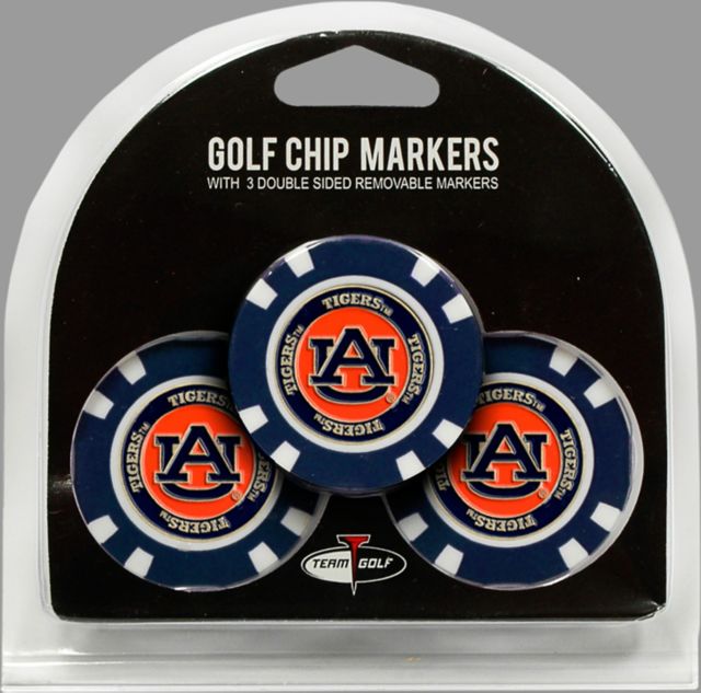 Auburn Tigers Golf Ball Chip Markers 3-Count
