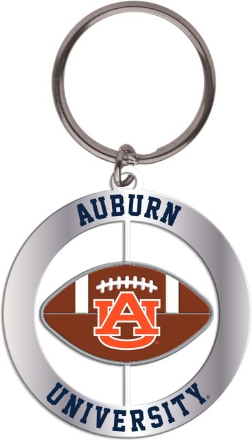 Auburn Tigers Football Spinner Keychain