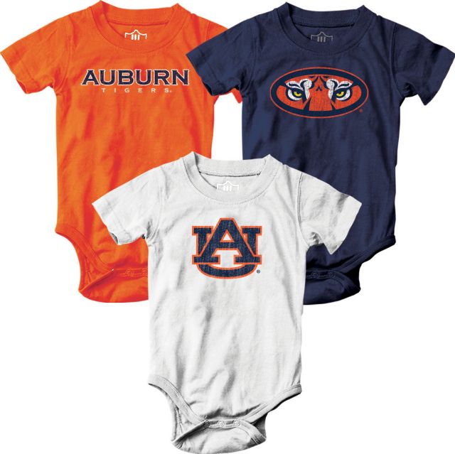 Auburn Tigers Infant's 3 Pack Onesie