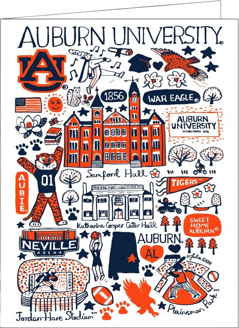 Auburn Tigers 10 Pack Notecards
