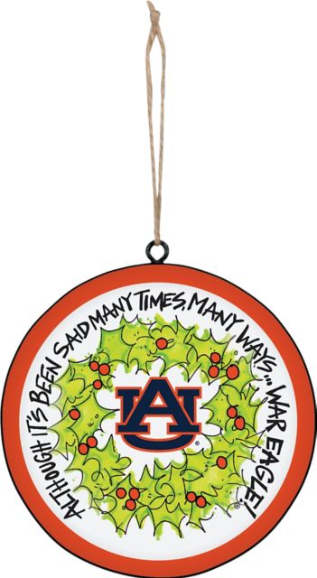 Auburn Tigers Metal Wreath Ornament