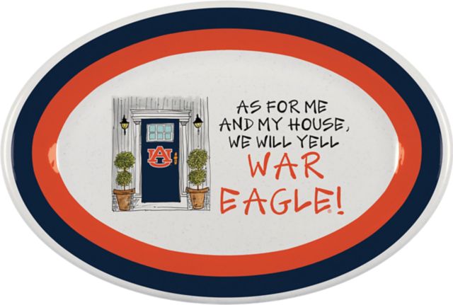 Auburn Tigers Large Oval Shaped Platter
