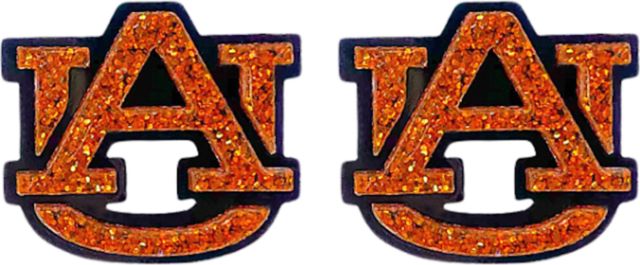 Auburn Tigers Glitter Stud Earrings