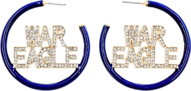 Auburn Tigers Pave Hoop Earrings