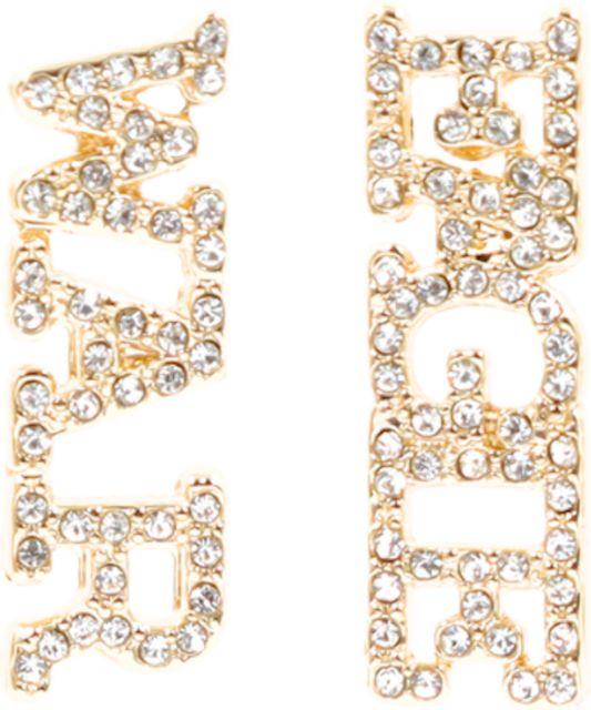 Auburn Tigers Pave Rhinestone Stud Earrings