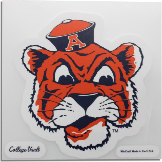Auburn Tigers Aubie Head Perfect Cut 8x8 Decal