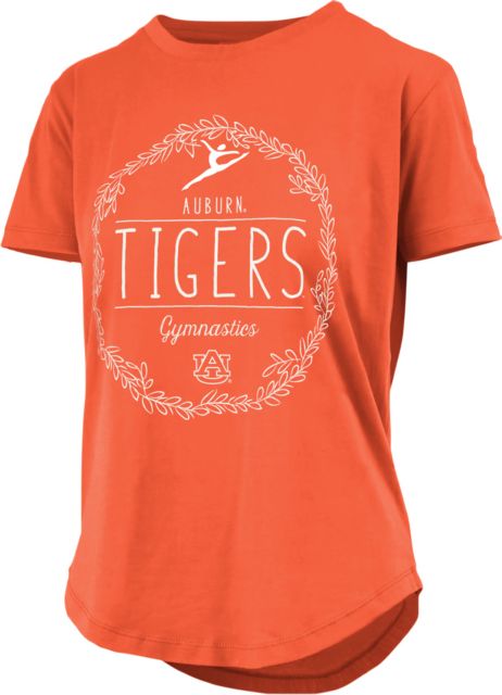 Auburn Tigers Gymnastics Rounded Bottom Crew Neck T-Shirt