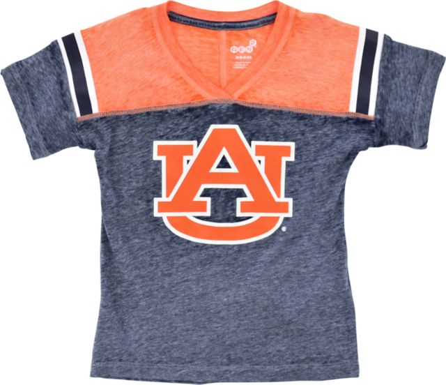 Auburn Tigers Team Hattain Girls Short Sleeve T-Shirt Navy