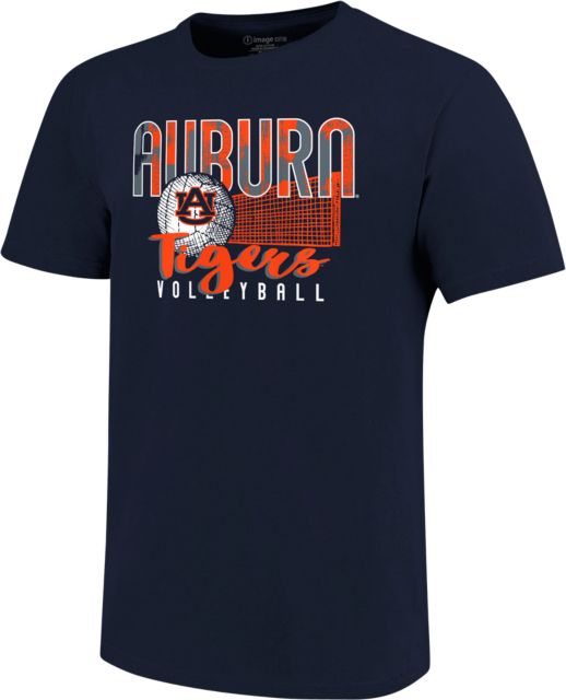 Auburn Tigers Volleyball Sketch Net Short Sleeve T-Shirt