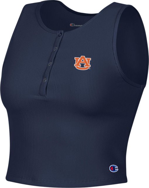 Auburn Tigers Women's Henley Cropped Tank Top