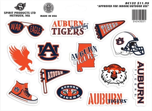 Auburn Tigers Baseline Sticker Sheet