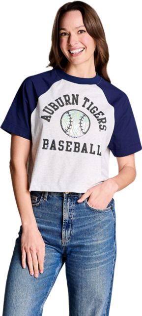 Auburn Tigers Women's Baseball Sequin Short Sleeve T-Shirt