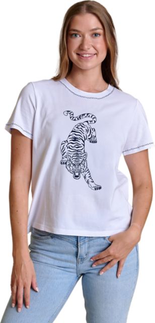 Auburn Tigers Women's Embroidered Short Sleeve T-Shirt