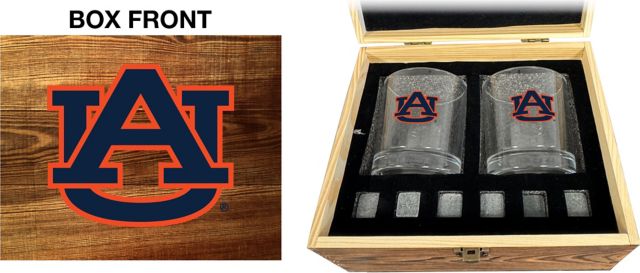 Auburn Tigers Rock Glass Box Set
