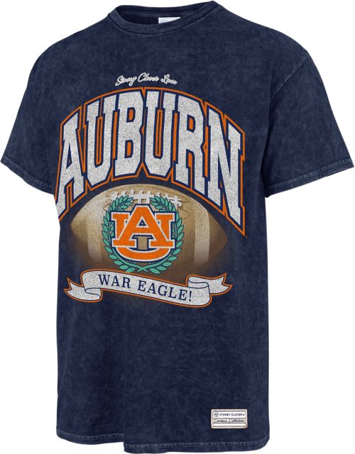 Auburn Tigers Vintage Women's Glitter Rally Short Sleeve T-Shirt