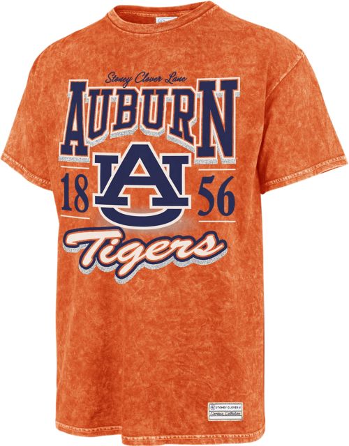 Auburn Tigers Vintage Women's Glitter Rally Short Sleeve T-Shirt