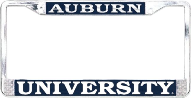 Auburn Tigers Polished License Plate Frame