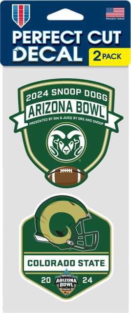 Colorado State Rams Football 2024 Arizona Bowl Bound Decal 2 Pack