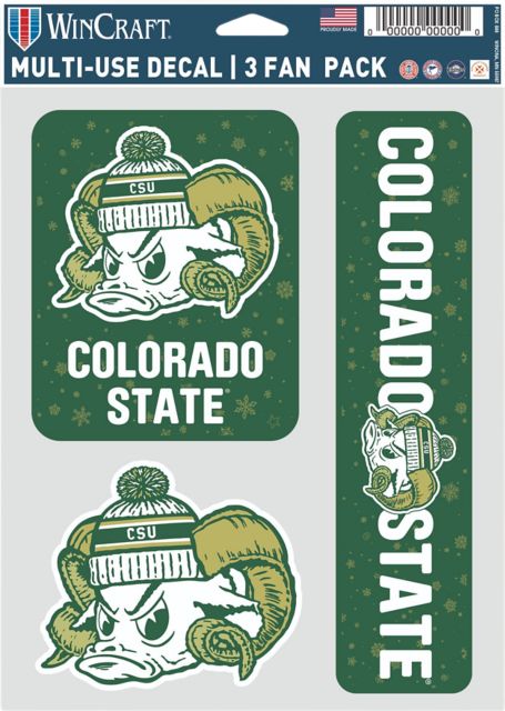 Colorado State Rams Snow Day Decal Pack of 3