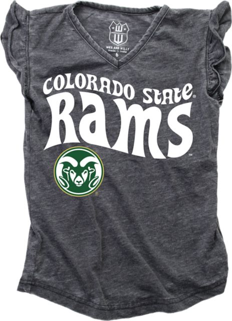 Colorado State Rams Toddler Girl's Ruffle Short Sleeve T-Shirt