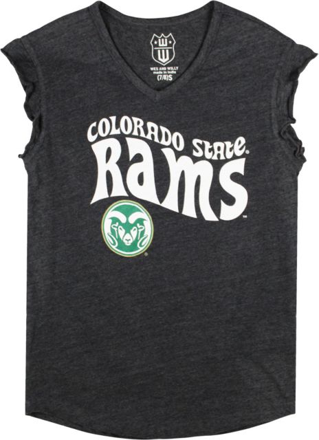 Colorado State Rams Burn Out Ruffle T-Shirt