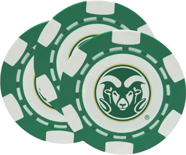 Colorado State Rams Chip Ball Marker - 3 Pack