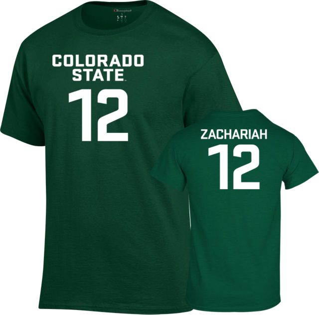 Colorado State Rams Women's Basketball T-Shirt Ann Zachariah - 12 - ONLINE ONLY
