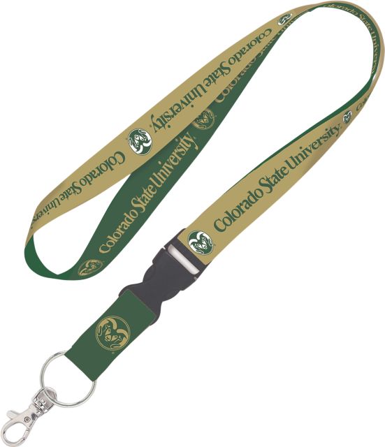 Colorado State Rams 1" Detachable Lanyard w/buckle