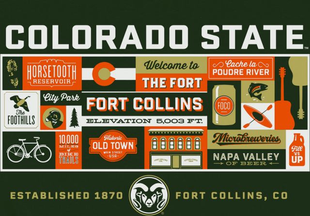 Colorado State Rams Stadium Mural Unisex Short Sleeve T-Shirt