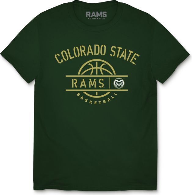 Colorado State Rams Half Court Stencil Youth Short Sleeve T-Shirt