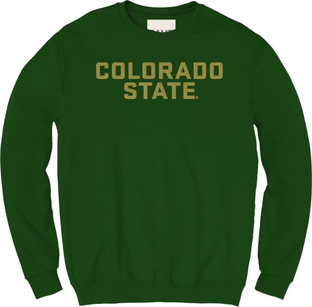 Colorado State Rams Infused Velvet Applique Fleece Crew