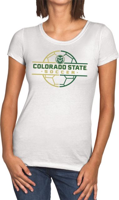 Colorado State Rams Soccer Ball Grid Women's Short Sleeve T-Shirt