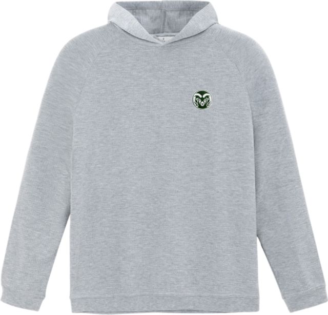 Colorado State Rams Waffle Hooded Long Sleeve T-Shirt