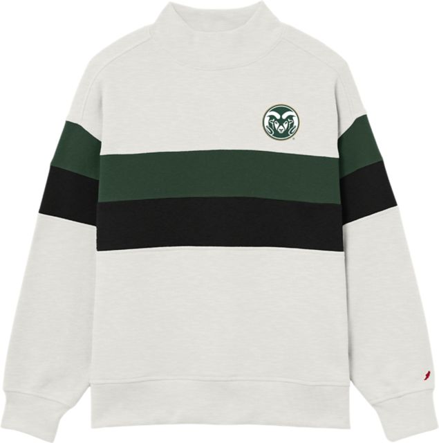 Colorado State Rams Women's Stripe Mockneck Sweatshirt