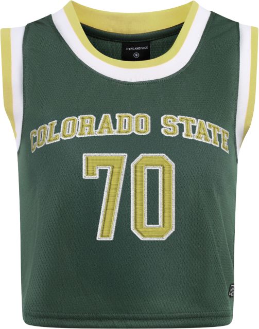 Colorado State Rams Women's Crop Basketball Jersey