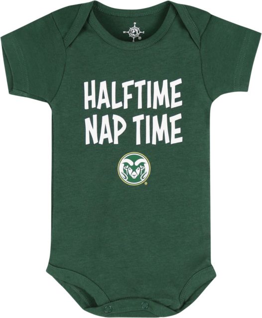 Colorado State Rams Half Time Nap Time Printed Onesie
