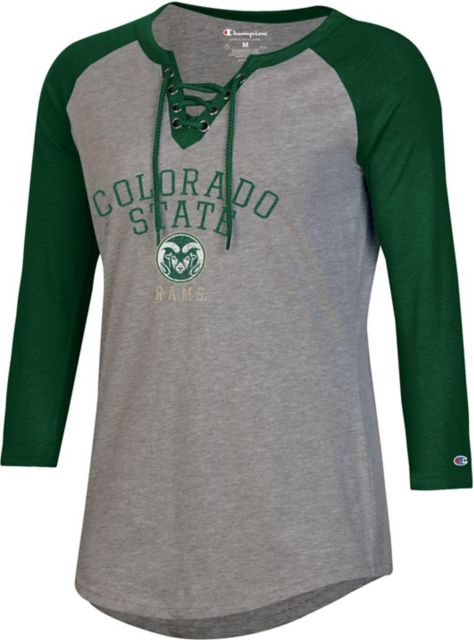 Colorado State Rams Women's Lace Up Short Sleeve T-Shirt