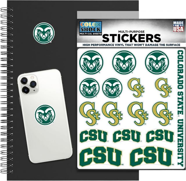 Colorado State Rams Sticker Sheet