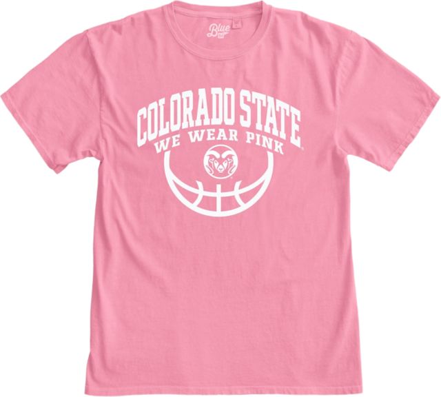 Colorado State Rams 2025 Women's Basketball Pink Out Short Sleeve T-Shirt