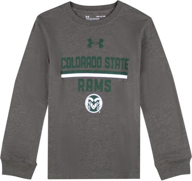 Colorado State Rams Under Armour Youth Performance Cotton Long Sleeve T-Shirt