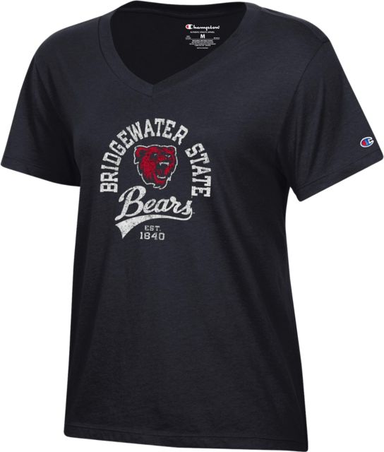 Bridgewater State University Bears Women's V-Neck Short Sleeve T-Shirt