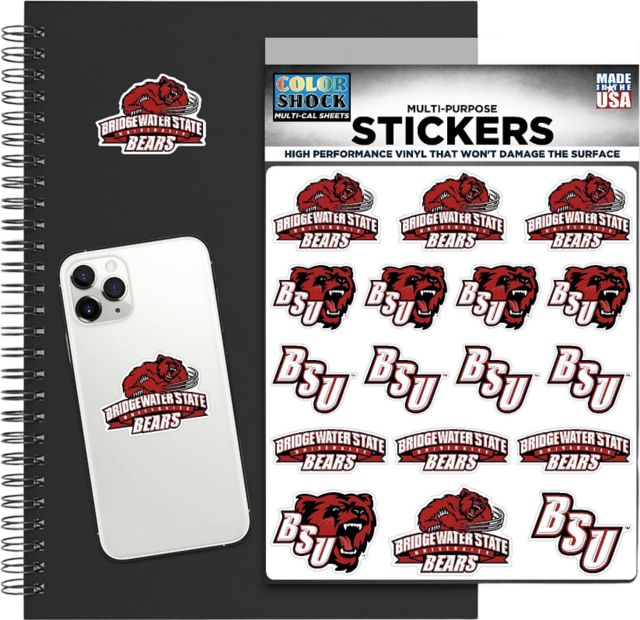 Bridgewater State University Bears Sticker Sheet